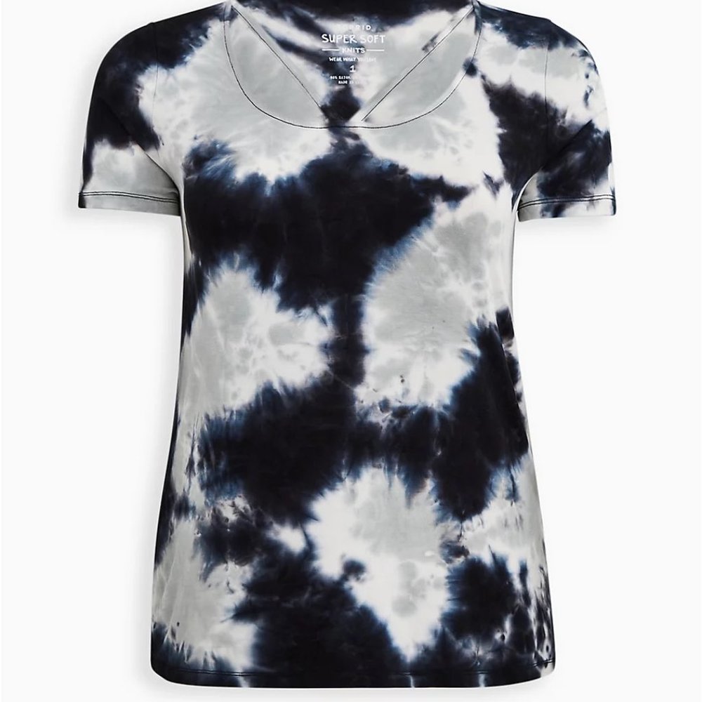 Torrid Navy Tie-Dye Strappy Tee